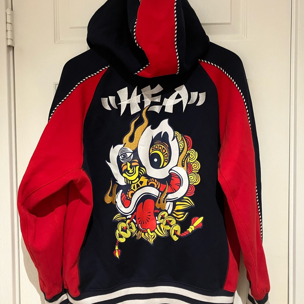 HEA Dragon Hoodie Tracksuit Red x Navy